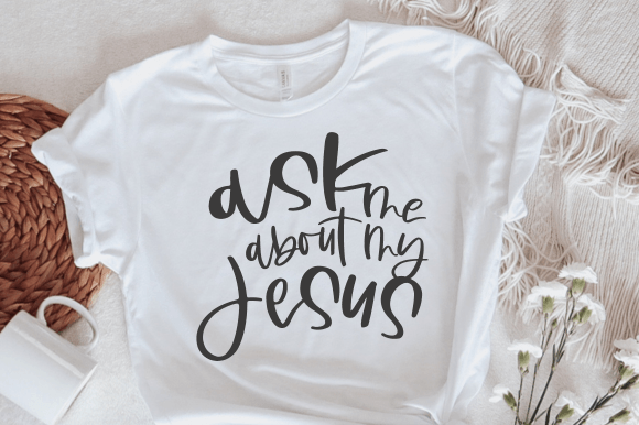 Ask Me About My Jesus SVG: Graphics for Faith Crafts