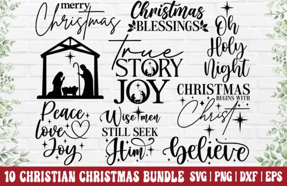 Christian Christmas SVG Graphics for Faith Crafts