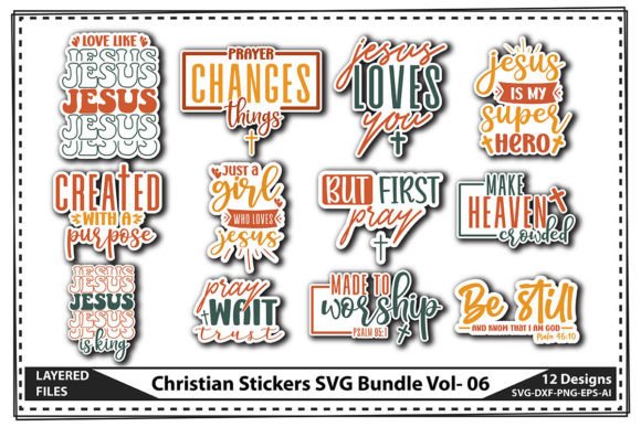 Christian Stickers SVG Bundle Vol- 06: Graphics & Crafts Review