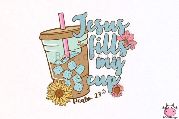 Jesus Fill My Cup Coffee PNG: Graphics for Crafts