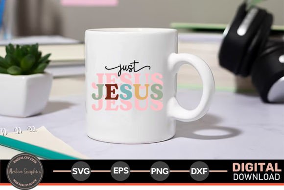 Just Jesus Retro SVG: Graphics for Faith Crafts