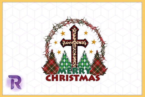 Merry Christmas Plaid Jesus Sublimation for Crafts & Graphics