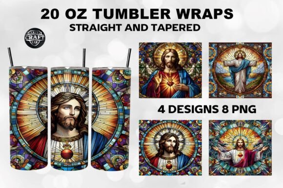 Stained Glass Jesus Tumbler Wrap Graphics Review