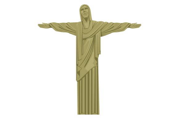 Statue of Jesus Christ Graphics: Editorial Illustrations